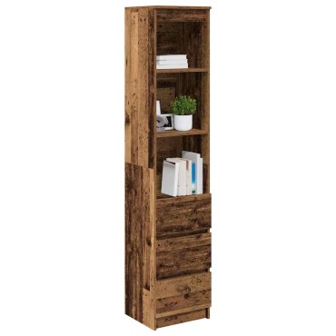 vidaXL Ντουλάπι Όψη Παλαιού Ξύλου 37,5x35x180cm Επεξεργασμένο Ξύλο 1 τεμ.