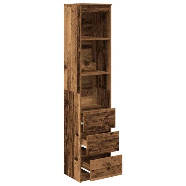 vidaXL Ντουλάπι Όψη Παλαιού Ξύλου 37,5x35x180cm Επεξεργασμένο Ξύλο 1 τεμ.