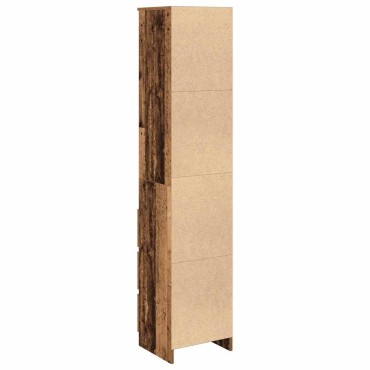 vidaXL Ντουλάπι Όψη Παλαιού Ξύλου 37,5x35x180cm Επεξεργασμένο Ξύλο 1 τεμ.