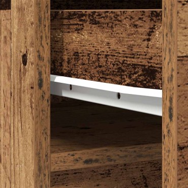 vidaXL Ντουλάπι Όψη Παλαιού Ξύλου 37,5x35x180cm Επεξεργασμένο Ξύλο 1 τεμ.