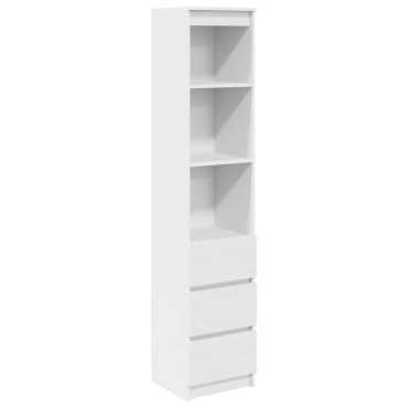vidaXL Ντουλάπι Λευκό 37,5x35x180cm Επεξεργασμένο Ξύλο 1 τεμ.