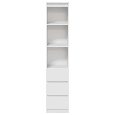 vidaXL Ντουλάπι Λευκό 37,5x35x180cm Επεξεργασμένο Ξύλο 1 τεμ.
