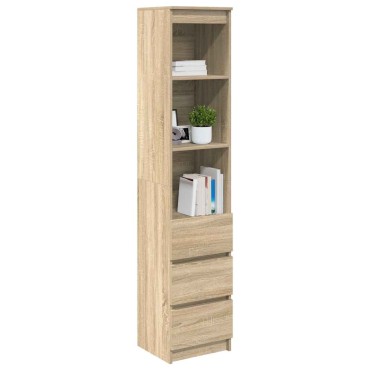 vidaXL Ντουλάπι Sonoma δρυς 37,5x35x180cm Επεξεργασμένο Ξύλο 1 τεμ.