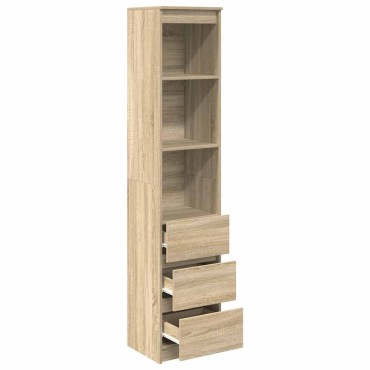 vidaXL Ντουλάπι Sonoma δρυς 37,5x35x180cm Επεξεργασμένο Ξύλο 1 τεμ.