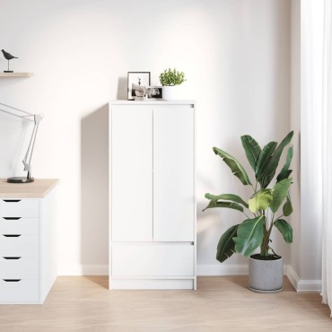 vidaXL Ντουλάπι με συρτάρι 55,5x34x119,5cm Ξύλινο μηχανουργικό ξύλο 1 τεμ.