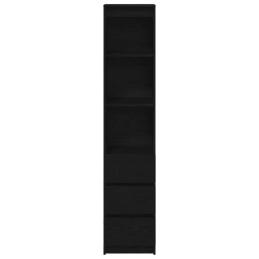 vidaXL Ντουλάπι Μαύρη δρυς 37,5x35x180cm από Επεξεργασμένο Ξύλο 1 τεμ.