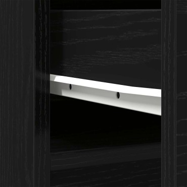 vidaXL Ντουλάπι Μαύρη δρυς 37,5x35x180cm από Επεξεργασμένο Ξύλο 1 τεμ.