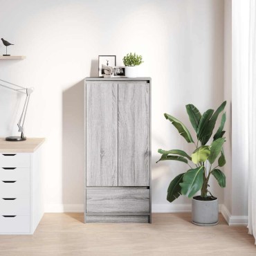 vidaXL Ντουλάπι με συρτάρι 55,5x34x119,5cm Ξύλινο μηχανουργικό ξύλο 1 τεμ.