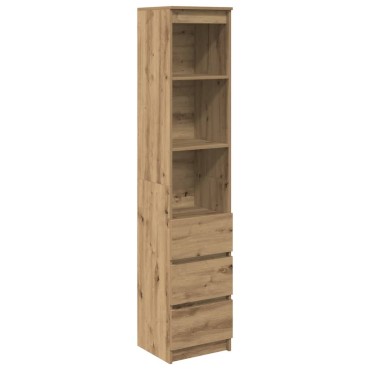 vidaXL Ντουλάπι Αρτισιανή Δρυς 37,5x35x180cm από Επεξεργασμένο Ξύλο 1 τεμ.