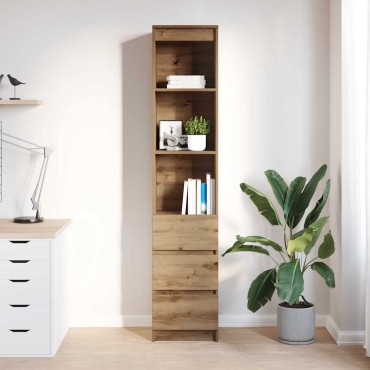 vidaXL Ντουλάπι Αρτισιανή Δρυς 37,5x35x180cm από Επεξεργασμένο Ξύλο 1 τεμ.