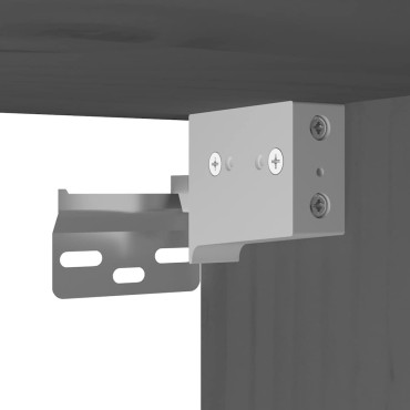 vidaXL Ντουλάπι Τοίχου Γκρι 100x30x35cm από Μασίφ Ξύλο Πεύκου 1 τεμ.