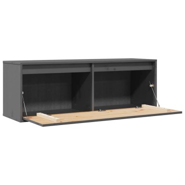 vidaXL Ντουλάπι Τοίχου Γκρι 100x30x35cm από Μασίφ Ξύλο Πεύκου 1 τεμ.