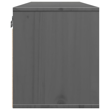 vidaXL Ντουλάπι Τοίχου Γκρι 100x30x35cm από Μασίφ Ξύλο Πεύκου 1 τεμ.