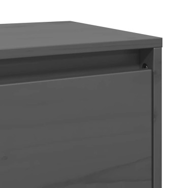 vidaXL Ντουλάπι Τοίχου Γκρι 100x30x35cm από Μασίφ Ξύλο Πεύκου 1 τεμ.