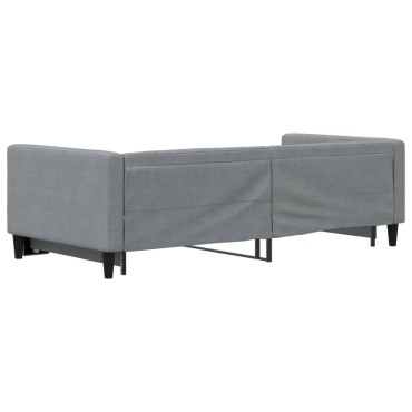 vidaXL Καναπές Κρεβάτι Συρόμενος Ανοιχτό Γκρι 90 x 200 εκ. Υφασμάτινος
