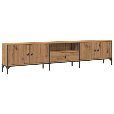 vidaXL Έπιπλο Τηλεόρασης με Συρτάρι Δρυς 200x25x44cm Επεξ. Ξύλο
