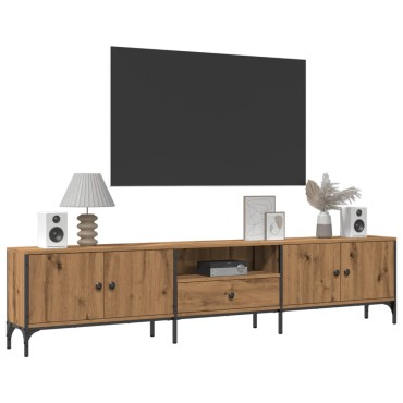 vidaXL Έπιπλο Τηλεόρασης με Συρτάρι Δρυς 200x25x44cm Επεξ. Ξύλο