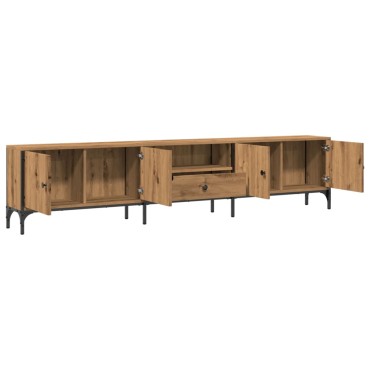 vidaXL Έπιπλο Τηλεόρασης με Συρτάρι Δρυς 200x25x44cm Επεξ. Ξύλο