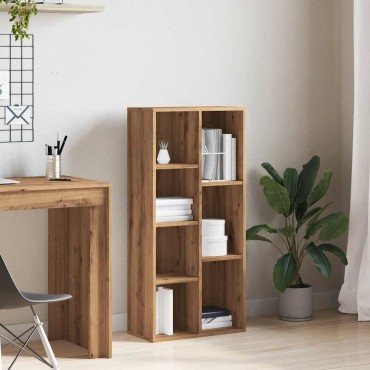 vidaXL Ντουλάπι βιβλίων Βελανιδιά τεχνίτη 50x25x104cm 1 τεμ.