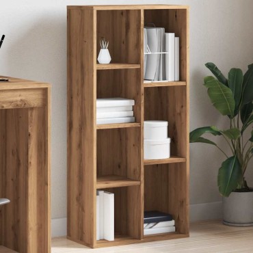vidaXL Ντουλάπι βιβλίων Βελανιδιά τεχνίτη 50x25x104cm 1 τεμ.