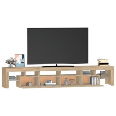 vidaXL Έπιπλο Τηλεόρασης με LED Sonoma Δρυς 230x36,5x40cm