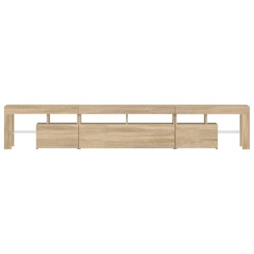 vidaXL Έπιπλο Τηλεόρασης με LED Sonoma Δρυς 230x36,5x40cm