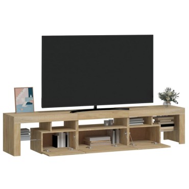 vidaXL Έπιπλο Τηλεόρασης με LED Sonoma Δρυς 200x36,5x40cm