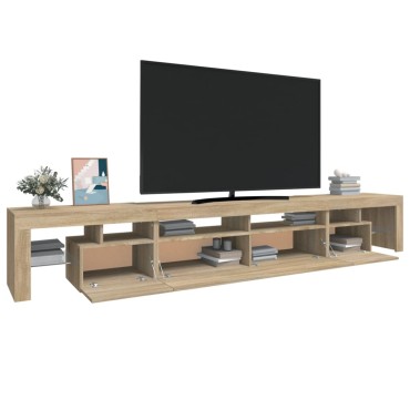 vidaXL Έπιπλο Τηλεόρασης με LED Sonoma Δρυς 260x36,5x40cm