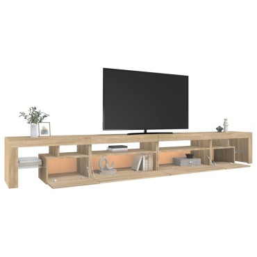 vidaXL Έπιπλο Τηλεόρασης με LED Sonoma Δρυς 290x36,5x40cm