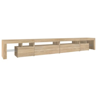 vidaXL Έπιπλο Τηλεόρασης με LED Sonoma Δρυς 290x36,5x40cm