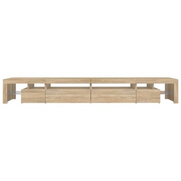 vidaXL Έπιπλο Τηλεόρασης με LED Sonoma Δρυς 290x36,5x40cm