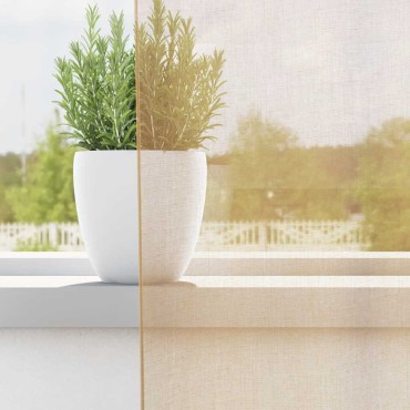 vidaXL Κουρτίνες Voile με βρόχους 2 τεμάχια Άμμος 140x260cm