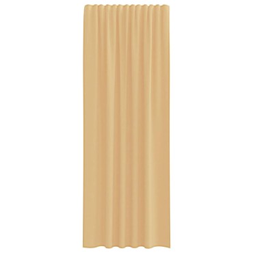 vidaXL Κουρτίνες Voile με βρόχους 2 τεμάχια Άμμος 140x260cm