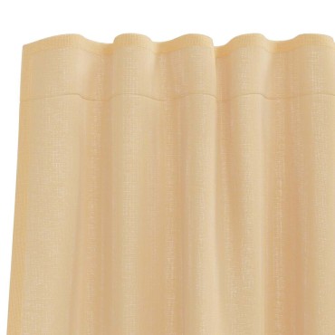 vidaXL Κουρτίνες Voile με βρόχους 2 τεμάχια Άμμος 140x140cm