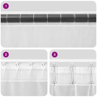 vidaXL Κουρτίνες Voile με βρόχους 2 τεμάχια Λευκό 140x225cm