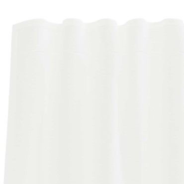 vidaXL Κουρτίνες Voile με βρόχους 2 τεμάχια Λευκό 140x140cm