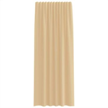 vidaXL Κουρτίνες Voile με βρόχους 2 τεμάχια Άμμος 140x245cm