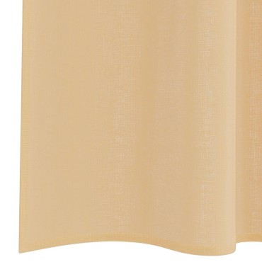 vidaXL Κουρτίνες Voile με βρόχους 2 τεμάχια Άμμος 140x245cm