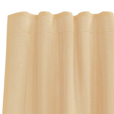 vidaXL Κουρτίνες Voile με βρόχους 2 τεμάχια Άμμος 140x245cm