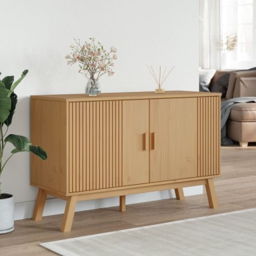 vidaXL Μπουφές OLDEN Καφέ 114x43x73,5cm από Μασίφ Ξύλο Πεύκου 1 τεμ.