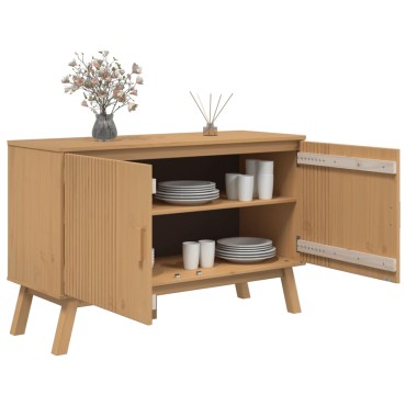 vidaXL Μπουφές OLDEN Καφέ 114x43x73,5cm από Μασίφ Ξύλο Πεύκου 1 τεμ.