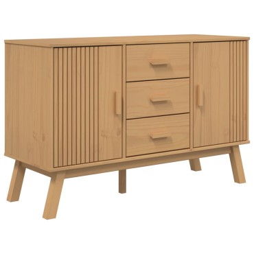 vidaXL Μπουφές OLDEN Καφέ 114x43x73,5cm από Μασίφ Ξύλο Πεύκου 1 τεμ.