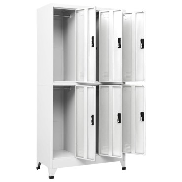 vidaXL Φοριαμός Λευκός 90x45x180cm Ατσάλινος 1 τεμ.
