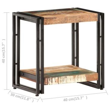 vidaXL Τραπεζάκι Βοηθητικό 40x30x40cm Μασίφ Ανακυκλωμένο Ξύλο 1 τεμ.