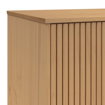 vidaXL Μπουφές OLDEN Γκρι & Καφέ 114x43x73,5cm από Μασίφ Ξύλο Πεύκου 1 τεμ.