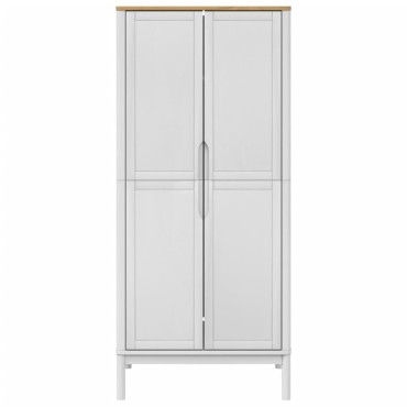 vidaXL Ντουλάπα FLORO Λευκή 77x53x171cm από Μασίφ Ξύλο Πεύκου 1 τεμ.