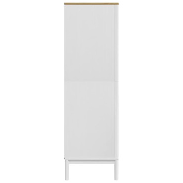 vidaXL Ντουλάπα FLORO Λευκή 77x53x171cm από Μασίφ Ξύλο Πεύκου 1 τεμ.