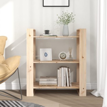 vidaXL Βιβλιοθήκη/Διαχωριστικό Χώρου 80x35x91cm Μασίφ Ξύλο Πεύκου 1 τεμ.