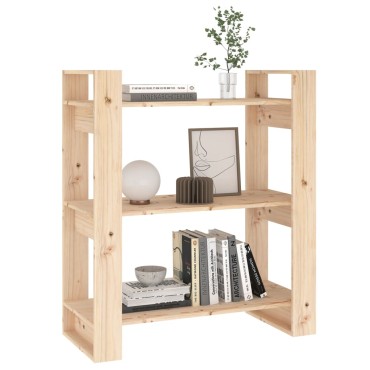 vidaXL Βιβλιοθήκη/Διαχωριστικό Χώρου 80x35x91cm Μασίφ Ξύλο Πεύκου 1 τεμ.