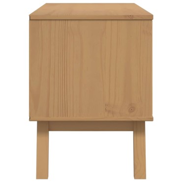 vidaXL Έπιπλο Τηλεόρασης OLDEN Καφέ 114x43x57cm Μασίφ Ξύλο Πεύκου